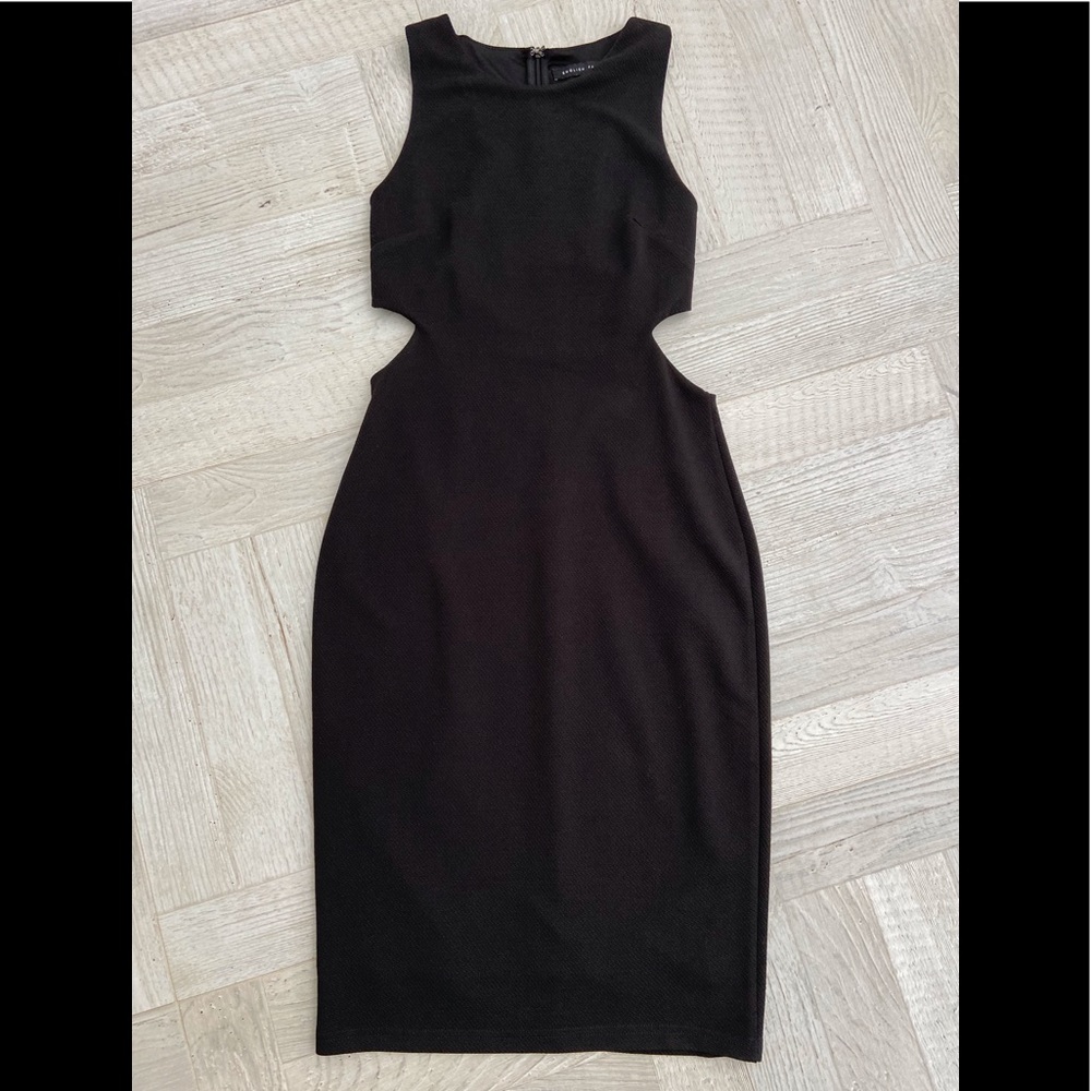 ENGLISH FACTORY MIDI, BLACK DRESS- SIZE M